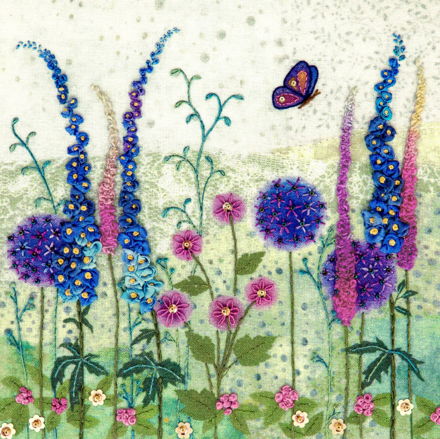 Beaks and Bobbins Cottage Garden Hand Embroidery