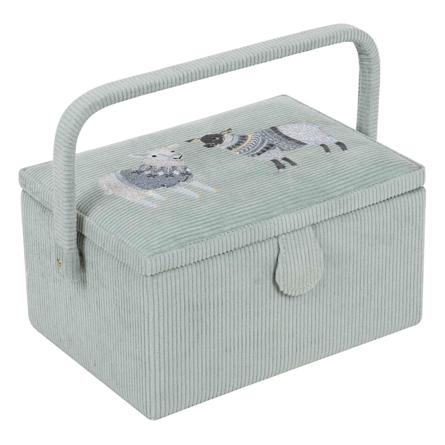 Sewing Box (M): Embroidered: Woolly Pully