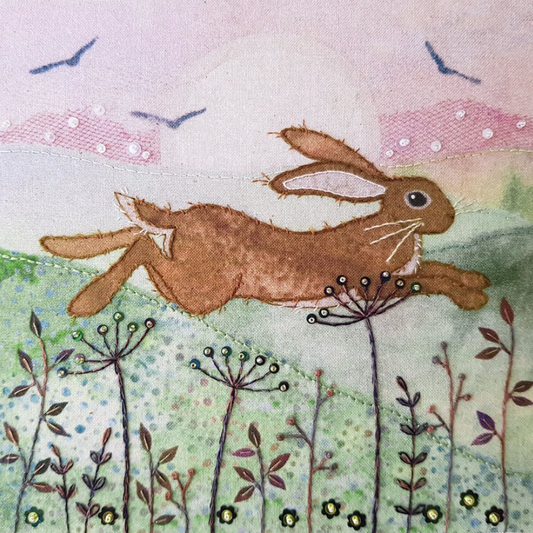 Beaks and Bobbins Meadow Hare Hand Embroidery Kit
